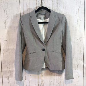 H&M Grey Single Button Padded Blazer